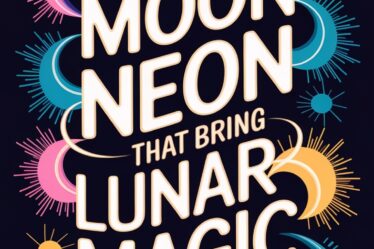 lunar themed indoor neon signs