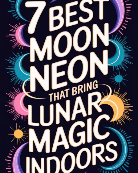 lunar themed indoor neon signs