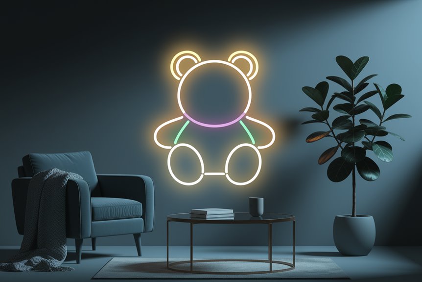 minimalist bear neon light minimalist bear neon light