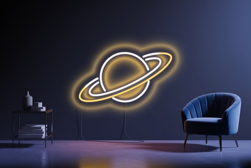 minimalist cosmic neon decor minimalist cosmic neon decor