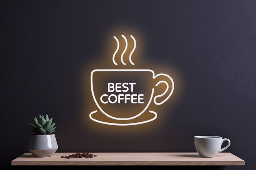 minimalist espresso neon design