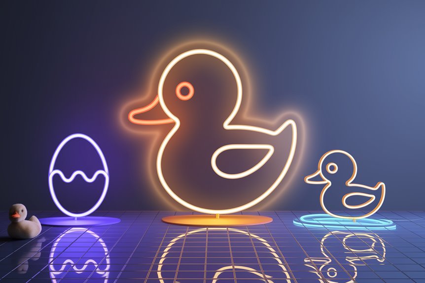 minimalist neon baby duck minimalist neon baby duck