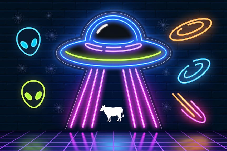 neon retro spacecraft art neon retro spacecraft art