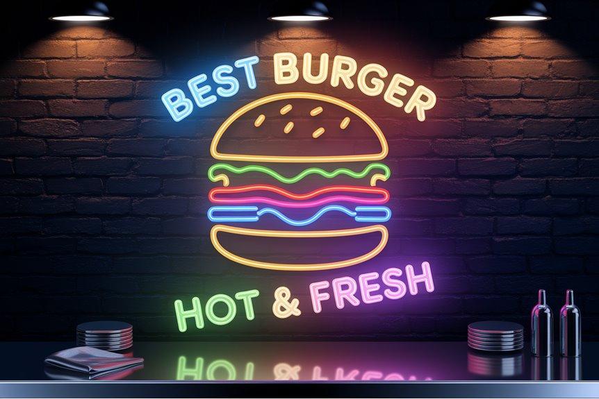 nostalgic neon cheeseburger sign nostalgic neon cheeseburger sign