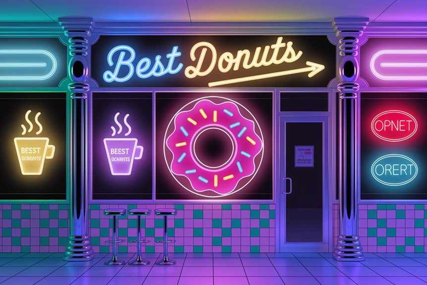 nostalgic retro donut display