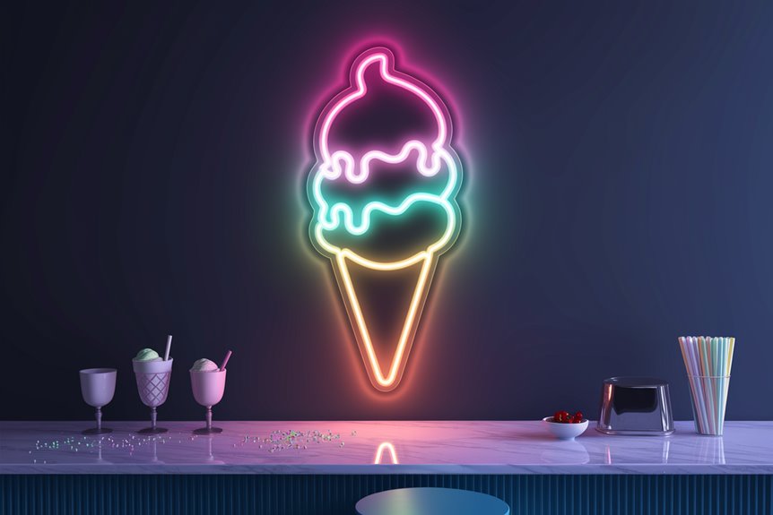 nostalgic vibrant ice cream