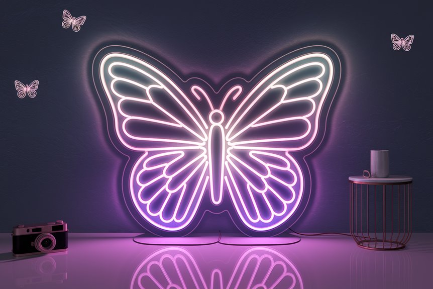 pastel pink butterfly neon pastel pink butterfly neon