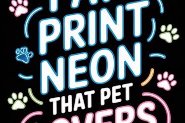 paw print neon signs