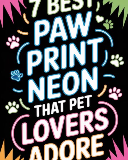 paw print neon signs
