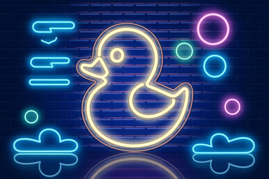 playful cartoon duckling light playful cartoon duckling light
