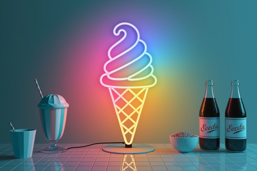 playful neon ice cream playful neon ice cream