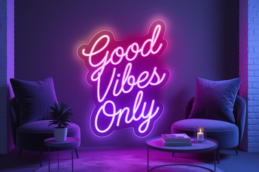 positive energy neon sign positive energy neon sign