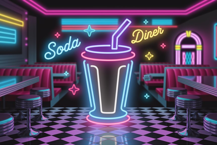 retro diner vibes sign retro diner vibes sign