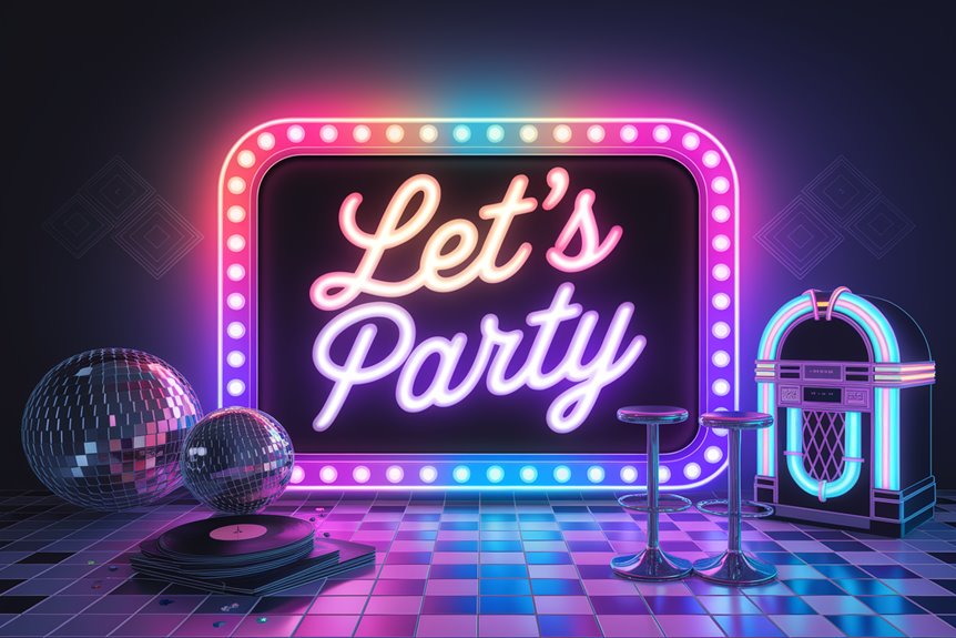 retro neon party vibes retro neon party vibes