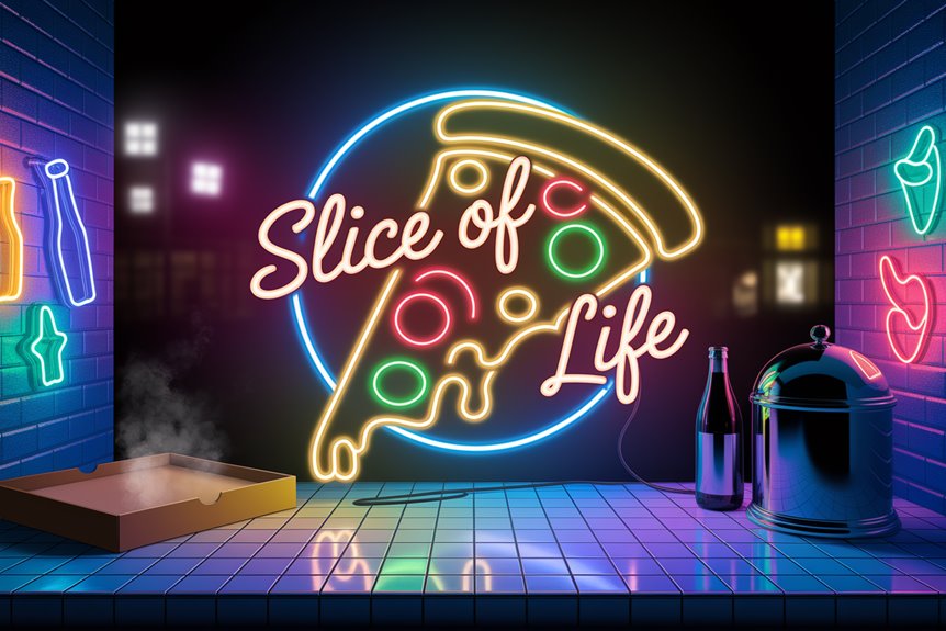 retro neon pizza decor retro neon pizza decor