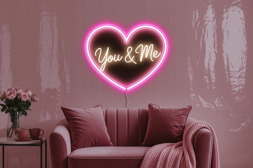 romantic heart shaped neon decor romantic heart shaped neon decor
