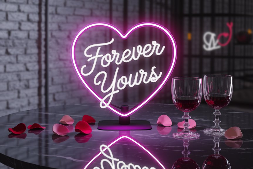 romantic neon heart display romantic neon heart display