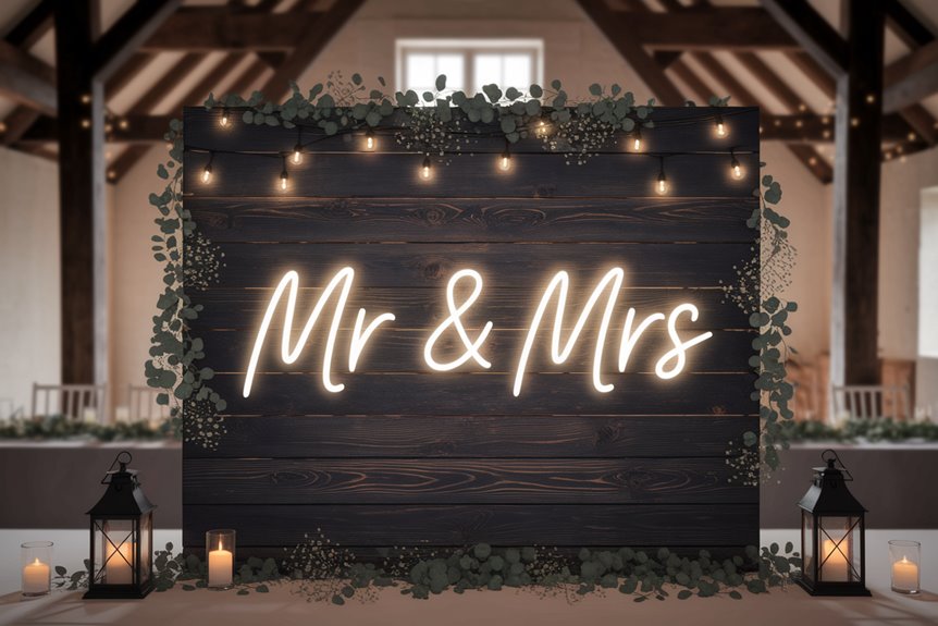 rustic neon wedding sign rustic neon wedding sign