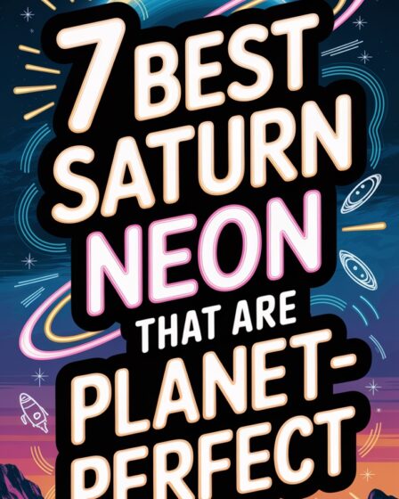 saturn themed neon sign collection