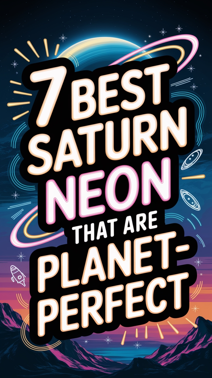 saturn themed neon sign collection saturn themed neon sign collection