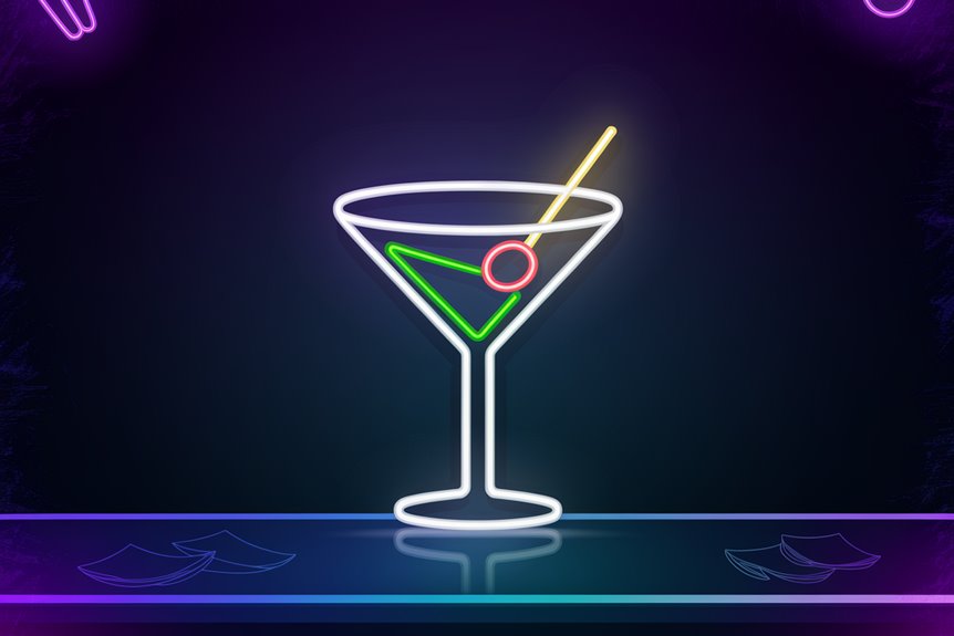 sophisticated neon martini sign sophisticated neon martini sign