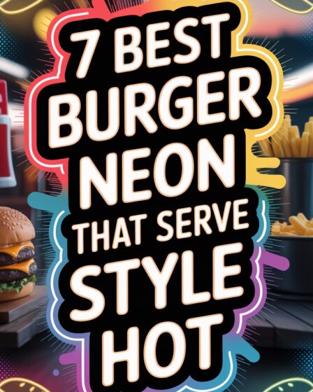 stylish neon burger signs