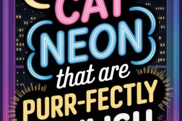 stylish neon cat signs
