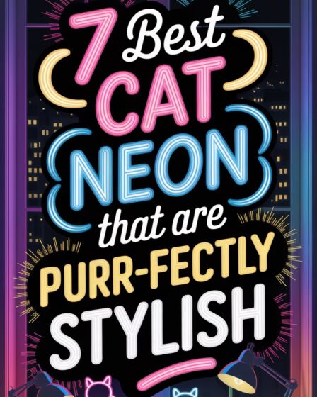 stylish neon cat signs