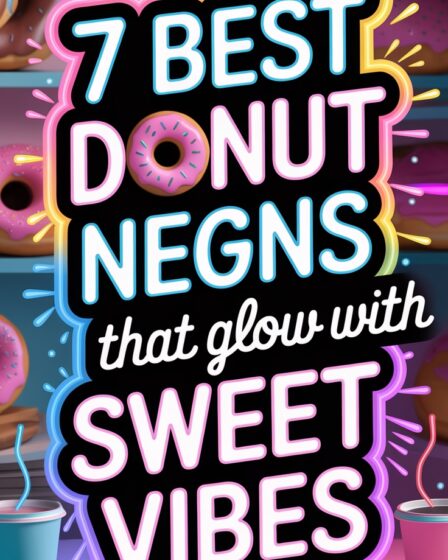 sweet glowing donut signs