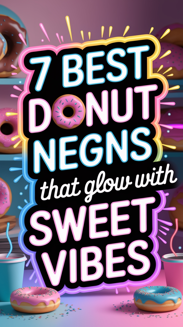sweet glowing donut signs