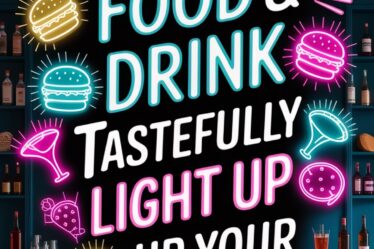 tasteful neon food signs