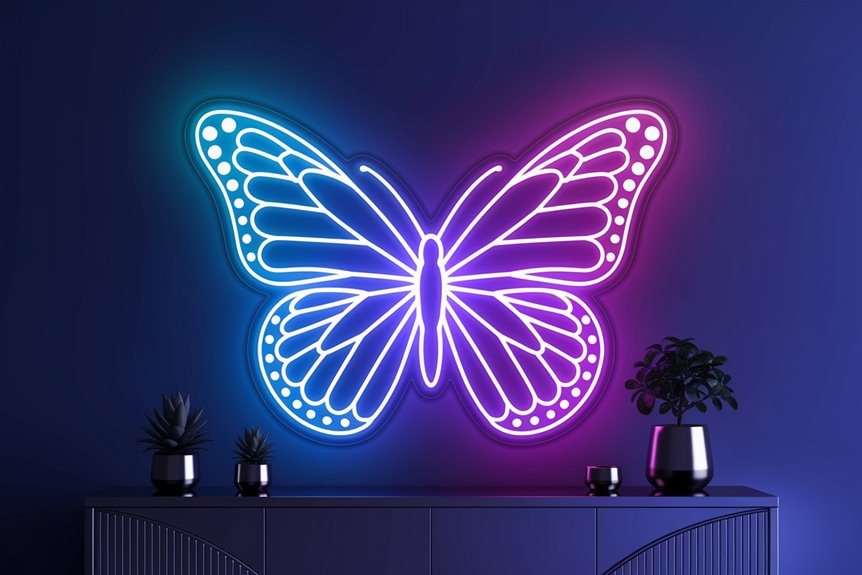 vibrant butterfly neon decor vibrant butterfly neon decor