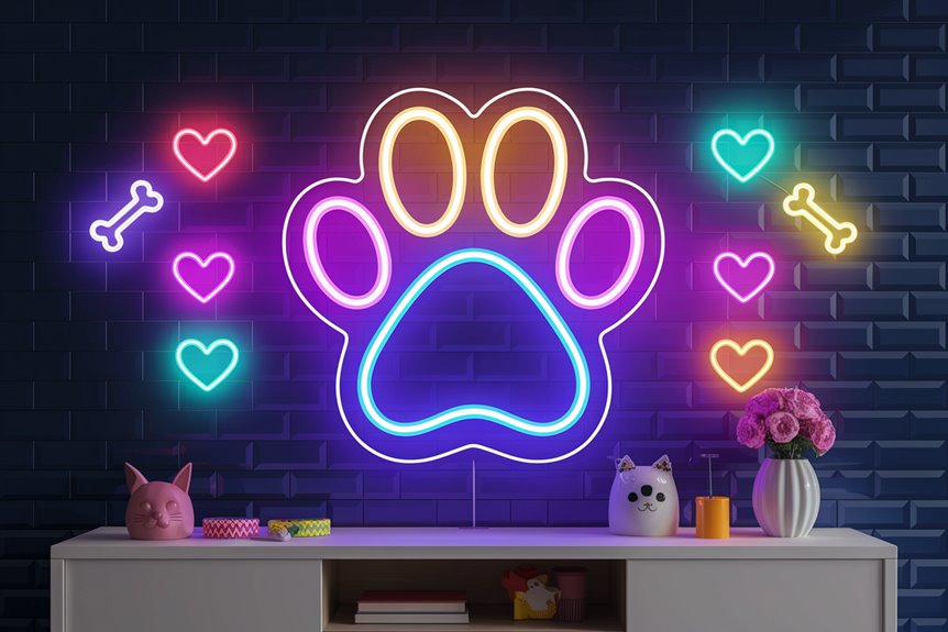 vibrant pet themed neon decor vibrant pet themed neon decor