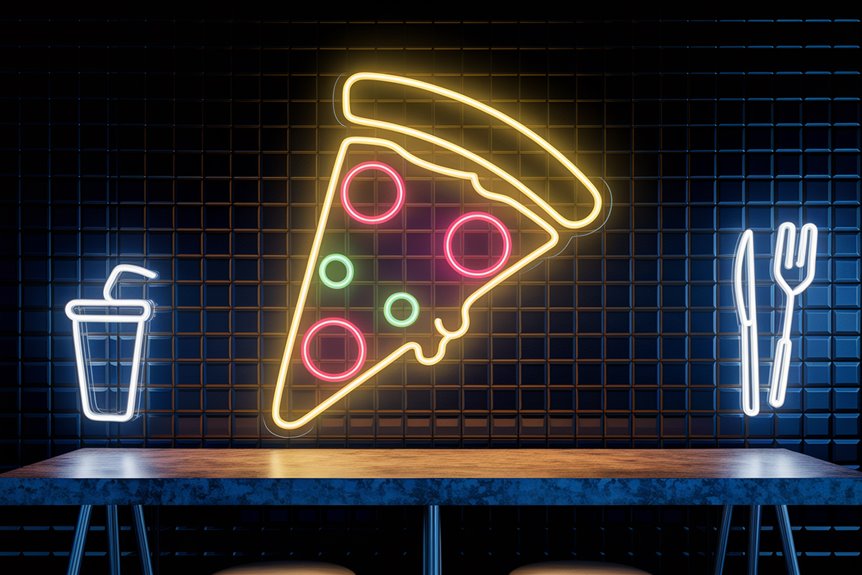 vibrant pizza slice neon vibrant pizza slice neon