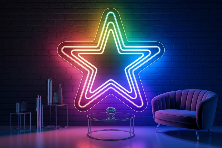 vibrant rainbow neon accent vibrant rainbow neon accent