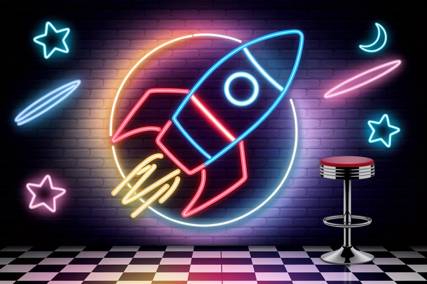 vibrant retro rocket decor vibrant retro rocket decor
