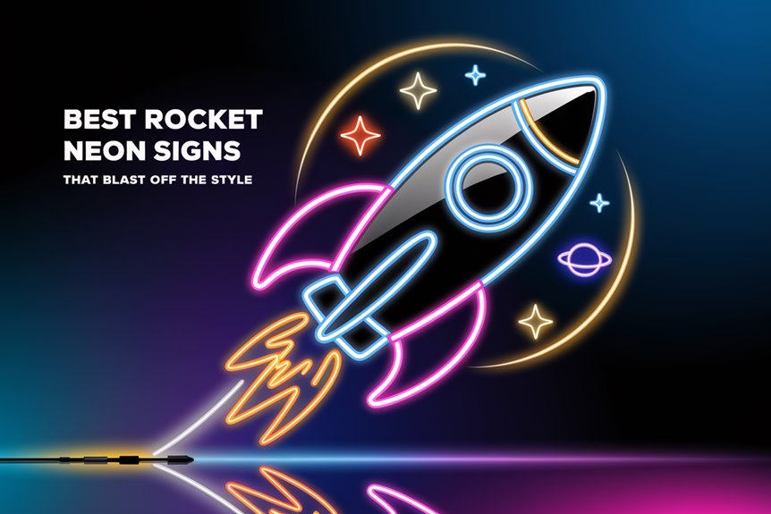 vibrant rocket neon light vibrant rocket neon light