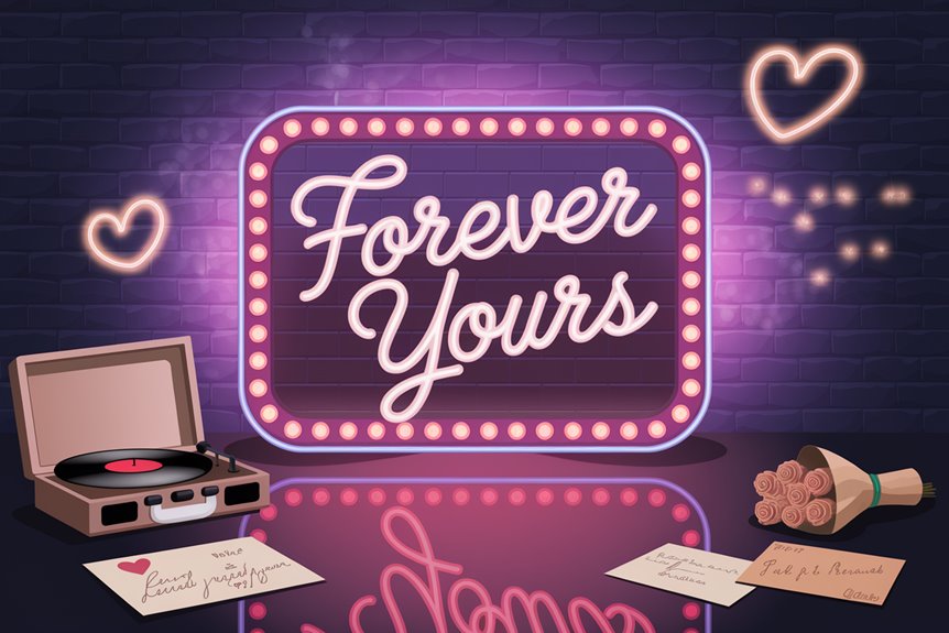 vintage romance neon sign vintage romance neon sign