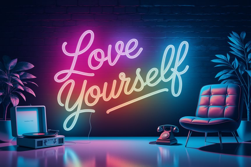 vintage self love neon sign vintage self love neon sign