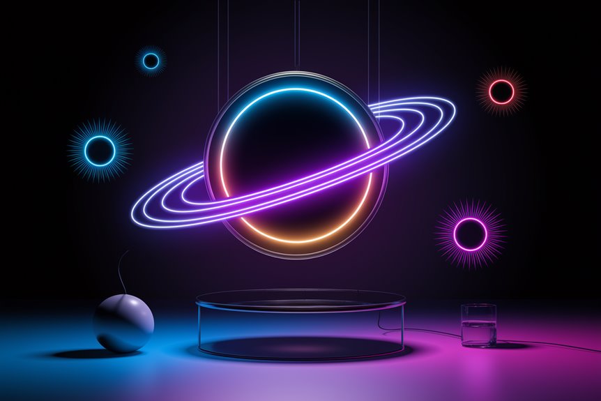 vivid cosmic saturn light fixture