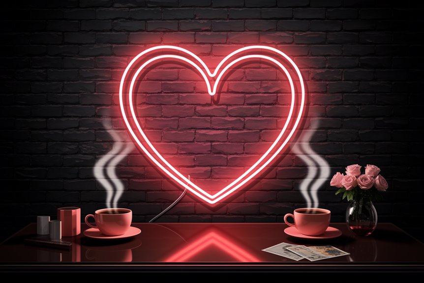 warm romantic neon accent warm romantic neon accent