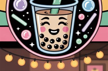 boba tea neon sign