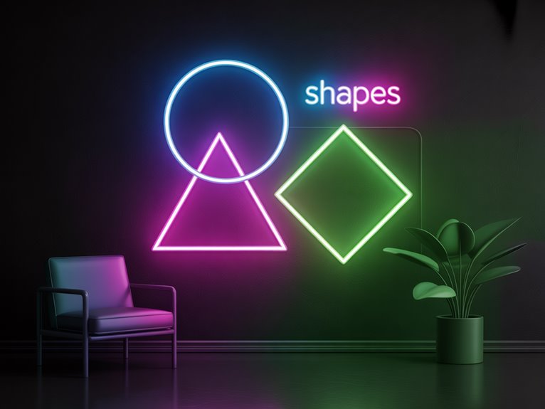 bold neon geometric compositions