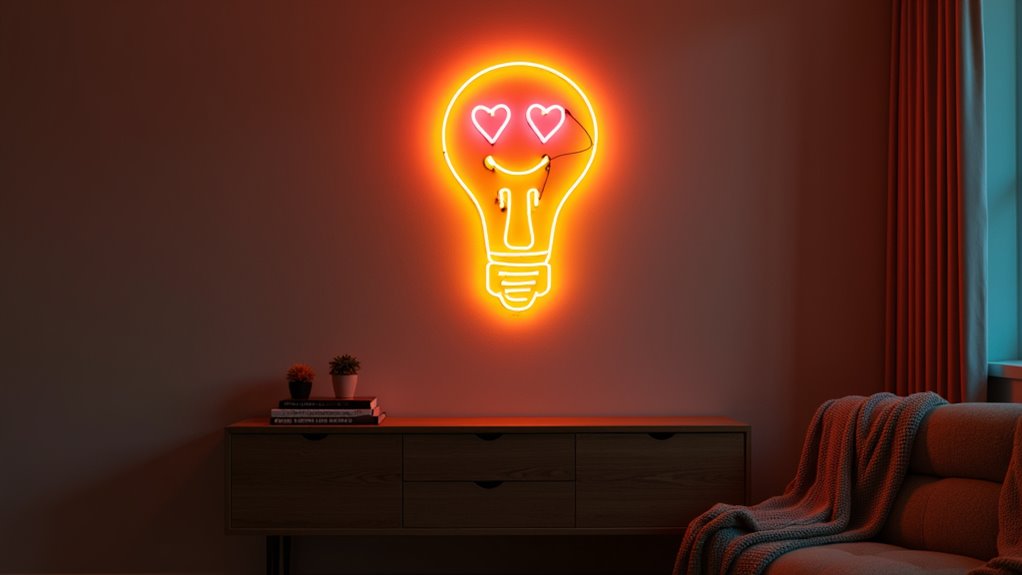 bright loving neon glow
