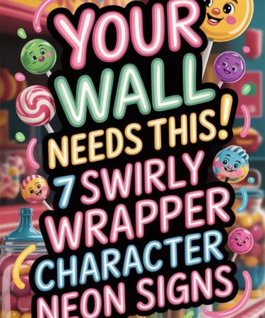 candy wrapper neon signs