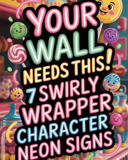 candy wrapper neon signs