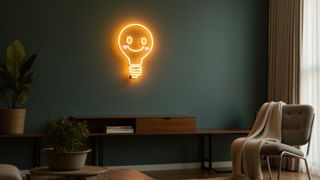 charming shy neon light