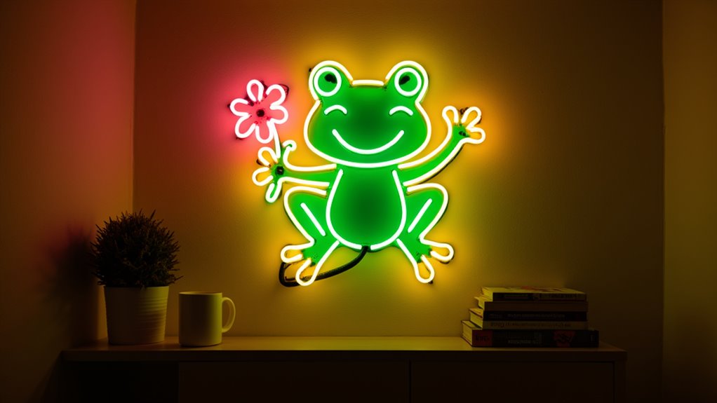 cheerful neon frog greeting cdz6i cheerful neon frog greeting