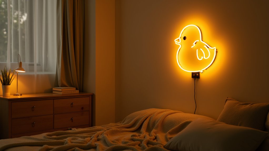 cheerful neon nursery decor