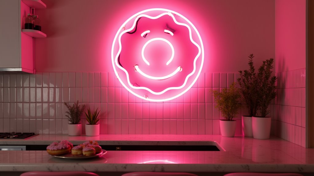 cheerful pink donut neon s3y5b cheerful pink donut neon